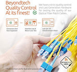 Beyondtech fiber patch cord installed in server rack