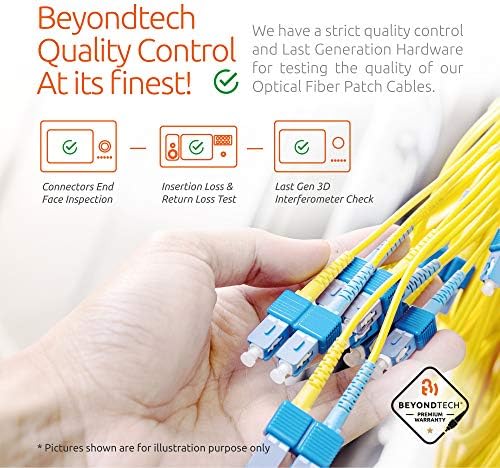 Beyondtech fiber patch cord installed in server rack