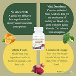 Kappa Nutrition Iron Blood Maker capsule bottle standing upright on a solid premium background.