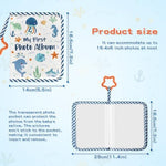 HarvMax soft fabric photo book attached to a baby stroller using the reinforced fabric loops.