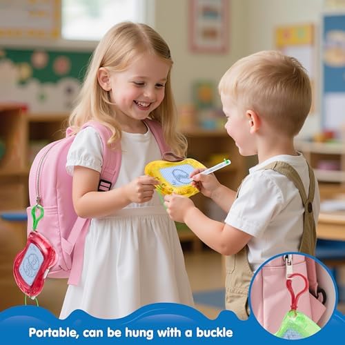 Child using Joyin magnetic drawing board keychain