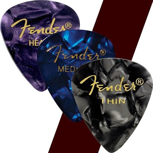 Fender Premium Picks Sampler - 24 Pack Includes Thin, Medium & Heavy Gauges - Image 8