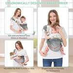 Huifen lightweight portable baby wrap showing the open half wrapped structure for toddlers