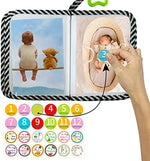 Side view of the thick soft fabric baby milestone photo keeper.