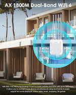 WAVLINK long range outdoor access point mounted on an external pole illustrating its single-cable PoE installation.