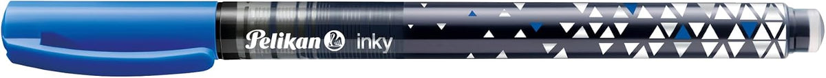 Pelikan blue pen ink viewing window transparency detail