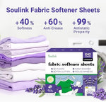 Soulink 240 count lavender fabric softener sheets for sensitive skin