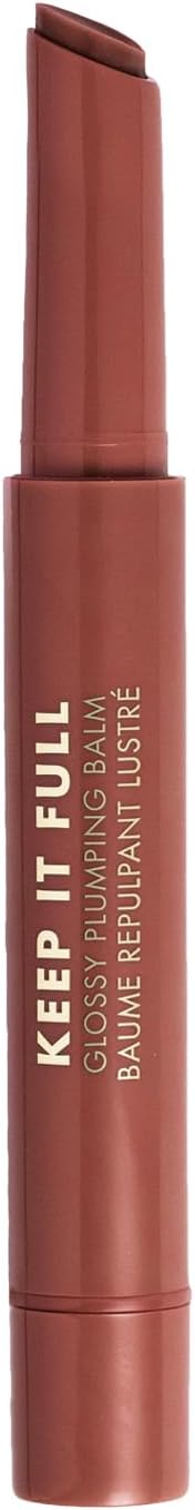 Milani lip plumper 150 Hazel nourishing formula texture swatch on fair skin tone