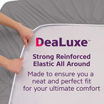 DeaLuxe Fitted Sheet Showing 21 Inch Pocket Depth
