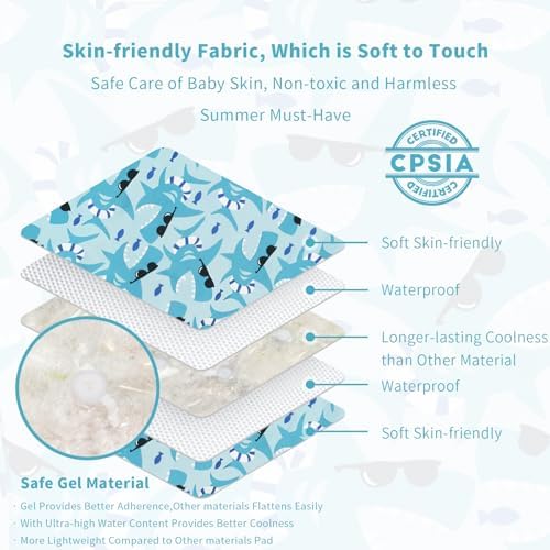 Yinbly breathable ice stroller cooler mat folded