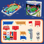 Interactive mini foosball table goal area featuring the automatic ringing bell