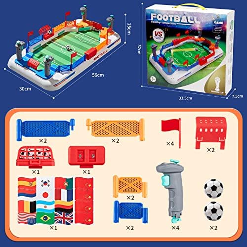 Interactive mini foosball table goal area featuring the automatic ringing bell