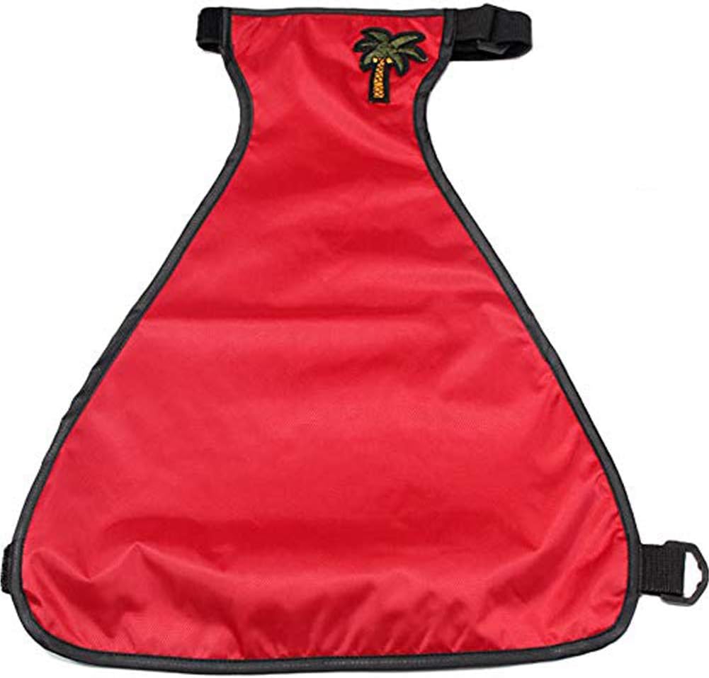 Kelendle warm pet belly vest red color front view waterproof dog apron