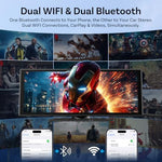 Close-up view of the slim profile and dual Bluetooth connectivity ports on the OTTOCAST 11.4-inch device.