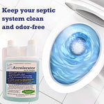 Dr. Pooper liquid septic treatment being poured for odor elimination and sludge removal.