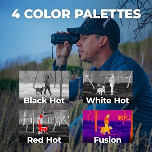 AGM Global Vision Taipan V2 thermal imaging display demonstrating the fusion color palette