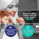GuruNanda teeth whitening strips seven day treatment package showing dry strip technology features