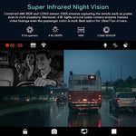 Wireless dash cam displaying the application interface on a smartphone screen