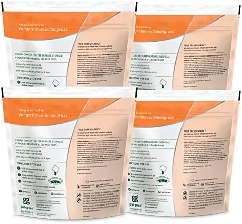 Grab Green 48 count disposal pods Tangerine Lemongrass scent pouch