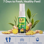 Unscented foot spray bottle showing easy application nozzle.