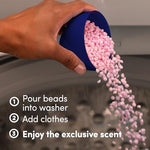 Premium Downy fabric freshness booster beads instructions panel view