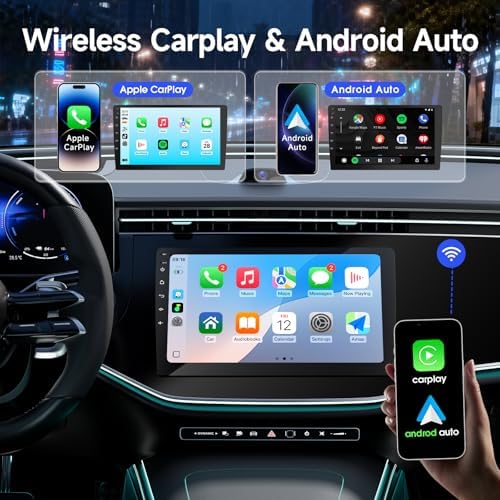 Haudio multimedia dashboard receiver displaying real-time GPS navigation maps on the high-definition touchscreen display.