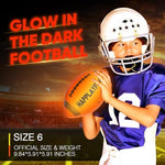Happlayfun glow in the dark size 6 youth football premium sports gear