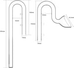FZONE glass inflow and outflow tubes with brush