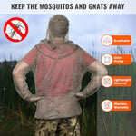Woman wearing 2win2buy insect repellent jacket in nature