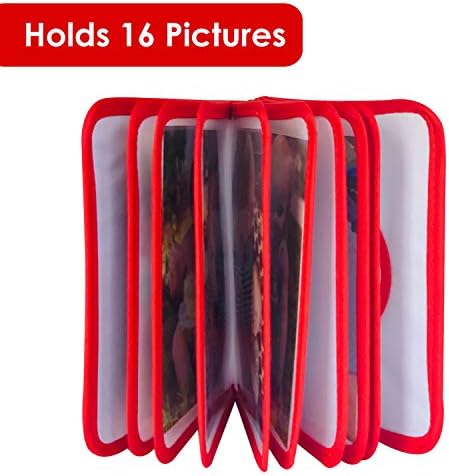 ToddleBee woodland creatures cloth album open page displaying clear four by six inch picture slots