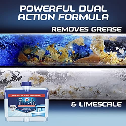 Finish dishwasher cleaner breaking down limescale and grease on heating elements.