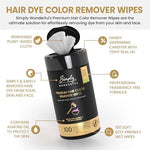 Premium non irritating hair dye remover wipes for skin protection close up packaging view