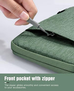 Close up of TiMOVO e-reader sleeve zipper and fabric texture