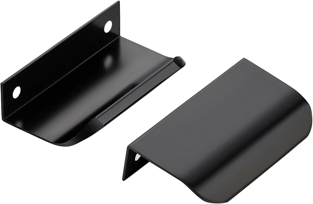 Gold Cabinet Handles Finger Edge Pulls 4.75 Inch CC 10 Pack | Low-Profile Finger Grip, Cabinet Door Edge Mount, Smooth Handle Shape, 5.9 Inch (150mm), For Drawers, Cupboards, Kitchen - Image 11