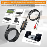 Neoteck optical to RCA cable displaying the durable oxygen free copper wiring structure.