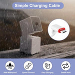 AYMVTNTN twenty-five foot camera charging cable laid out flat showing its thin profile and length