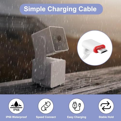 AYMVTNTN twenty-five foot camera charging cable laid out flat showing its thin profile and length