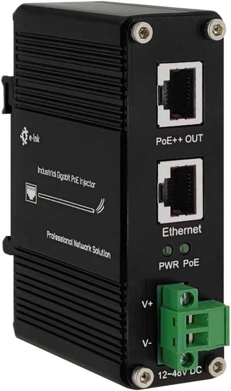 Elenzk industrial gigabit poe injector front view
