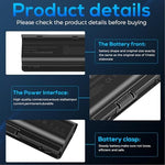 Fancy Buying six cell laptop battery angled view highlighting the locking mechanism tabs for device installation