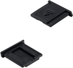 Durable ABS material hot shoe cap angled view