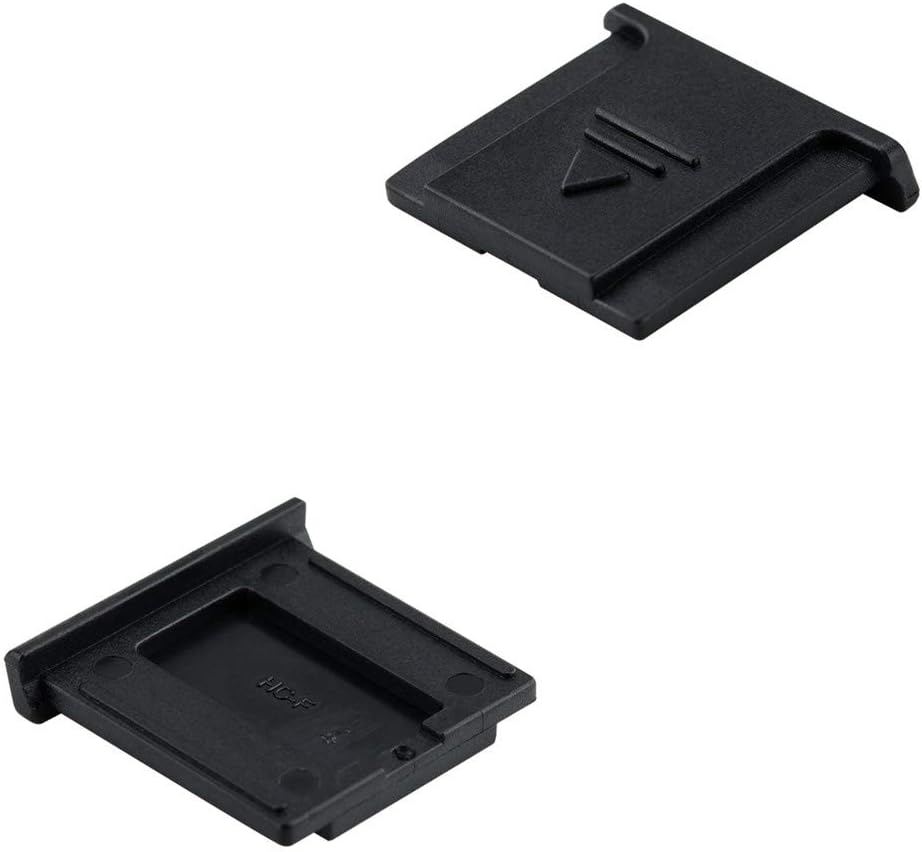 Durable ABS material hot shoe cap angled view