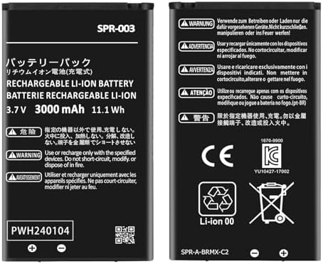 Close up of replacement battery for Nintendo 3DS XL console