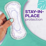 Always unscented panty liners for sensitive skin and everyday odor protection.