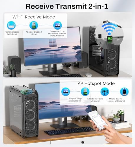 The mini network adapter displayed next to common household accessories to illustrate the convenient portable travel profile.