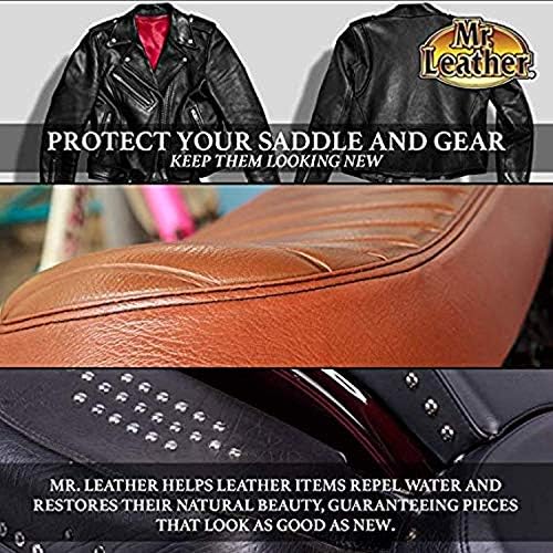 Group shot of Mr. Leather bottles illustrating the two pack value for upholstery maintenance.