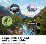 ASxmhGo outdoor photography kit containing the monocular smartphone adapter and travel tripod.
