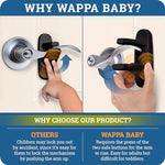 Wappa Baby door lock 2-pack packaging and components