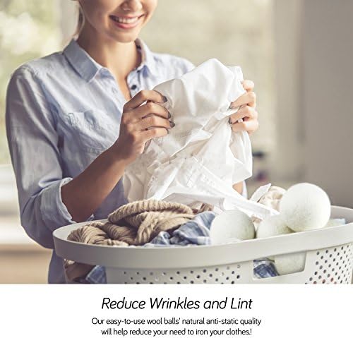 Organic New Zealand wool dryer balls for reducing static and wrinkles
