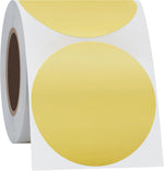 Hybsk round gold metallic foil stickers close up view