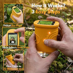Wonderquest handheld portable miniscope close up on LED lights